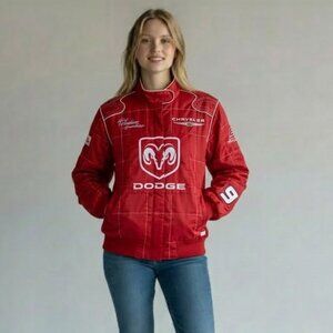 Chase Authentics NASCAR Dodge Viper Car Racing Red Lightweight Jacket Women’s L